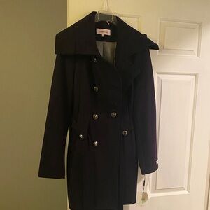 Calvin Klein Women's Elegant Dark Purple Coat NWT